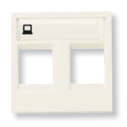 купить Накладка двойная для телеком. разъемов N2218.2 BL ABB Zenit Белый ABB Zenit