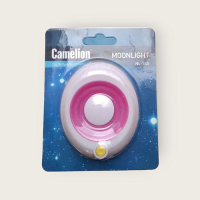 Ночник Camelion NL-245 0.5W 4Led Кнопка розовый купить Ночники