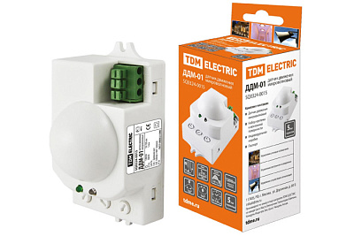 Датчик движения микроволновый ДДМ-01 TDM0324-0015 1200w 8m 360° купить Системы управления