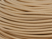 купить Провод ПВС 2*0,75 в тканевой оплетке бежевый Винтаж