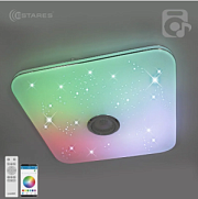 купить Люстра музыкальная Bluetooth, пульт Estares Music RGB 80W S-APP-430 WHITE/CHROME до 18 кв.м Светодиодные люстры