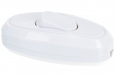 Выключатель для бра Universal A106 на провод белый купить Комплектующие