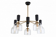 купить Люстра ламповая LINVEL LV 9408/5 Джун Чёрный/Золото E14 40W*5 Ламповые люстры