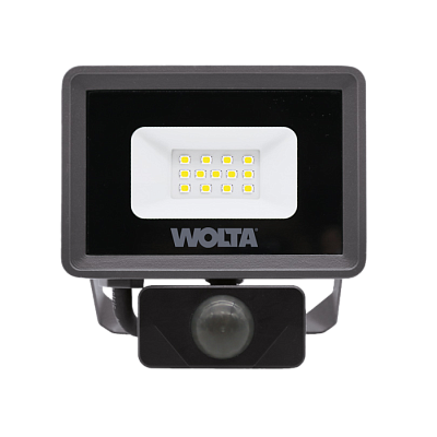 Прожектор Wolta WFL-10W/06s светодиодный датчик движения 10W 5700K IP65 серый купить Прожекторы
