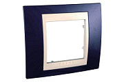 купить Рамка 1 пост Unica Хамелеон Индиго Бежевый MGU6.002.542 Unica Camelion Рамки