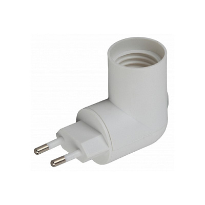 Патрон Е27 с вилкой и выключателем белый купить Патроны