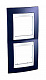 Рамка 2 поста вертикальная Unica Хамелеон Индиго Белый MGU6.004V.842 купить Unica Хамелион Рамки