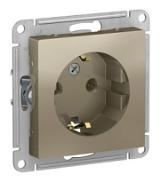 купить Розетка с заземлением AtlasDesign Шампань SE ATN000543 AtlasDesign