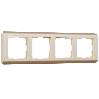 Рамка 4 поста Werkel WL12-Frame-04 шампань рифленый W0042111 купить Werkel  Рамки
