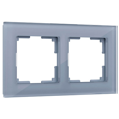 Рамка 2 поста Werkel WL01-Frame-02 серое стекло W0021115 купить Werkel  Рамки