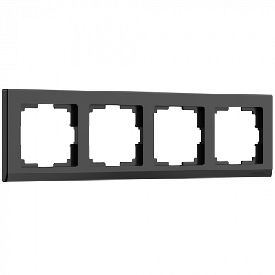 Рамка 4 поста Werkel WL04-Frame-04 черный W0041808 купить Werkel Рамки