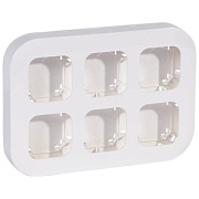 купить Рамка 6-постовая накладная Legrand Quteo 782296 Белая Legrand QUTEO/PLEXO накладные