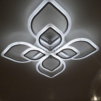 Люстра светодиодная ProfitLight 1379/4+4 WHT RGB 224+11W ПУЛЬТ до 28 кв м купить Светодиодные люстры