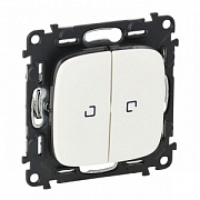 купить Переключатель 2-клавишный с подсветкой Legrand Valena Allure 752709 Белый Legrand Valena Alure