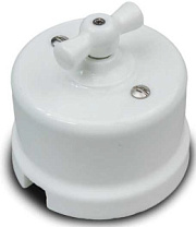 купить Выключатель 2кл керамика белый Бирони В1-202-01 БИРОНИ накладные