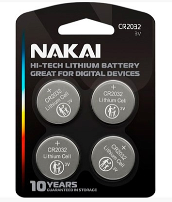 Батарейка CR2032 NAKAI Hi-Tech 3V 1702-0029 купить Батарейки, Аккумуляторы, з/у