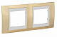 Рамка 2 поста Unica Хамелион Золото Бежевый MGU66.004.504 купить Unica Хамелион Рамки