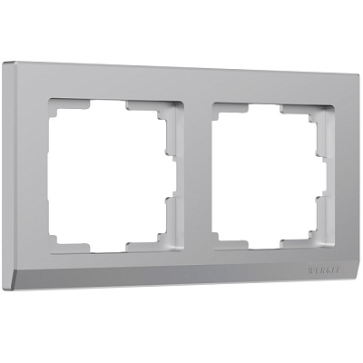 Рамка 2 поста Werkel WL04-Frame-02 серебро W0021806  купить Werkel  Рамки