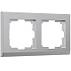 Рамка 2 поста Werkel WL04-Frame-02 серебро W0021806  купить Werkel  Рамки