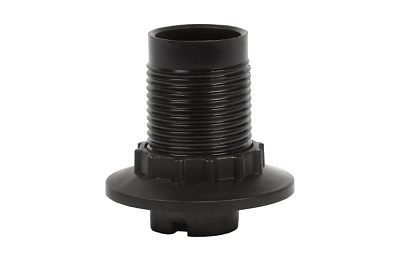 Патрон Е14 с прижимным кольцом  чёрный пластик купить Патроны