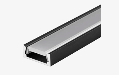Профиль для с/д ленты Redigle RG-LC610BK накладной черный 16*6*2000 комплект купить Профиль