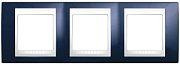 купить Рамка 3 поста Unica Хамелеон Индиго Белый MGU6.006.842 Unica Camelion Рамки