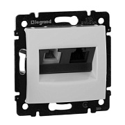 купить Розетка RJ11+RJ45 двойная Legrand Valena Белый 770080  Legrand Valena