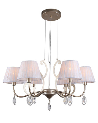 Люстра ламповая Linvel LV 9139/6 Анюта Античное серебро E14 40W  купить Ламповые люстры