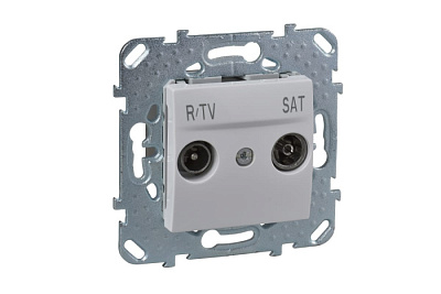 Розетка R-TV-SAT проходная Unica Белая MGU5.456.18ZD   купить Unica