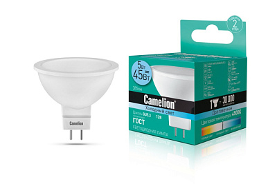 Лампа Camelion LED5-MR16/845/GU5,3 12V купить Светодиодные