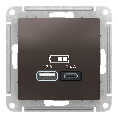 Розетка USB 2 порта AtlasDesign Мокко SE ATN000639 купить AtlasDesign