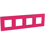 купить Рамка 4 поста Unica Quadro Малина MGU4.708.27 Unica Quadro Рамки