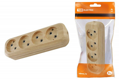 Колодка TDM SQ1806-0050 4гн сосна купить Вилки, Колодки