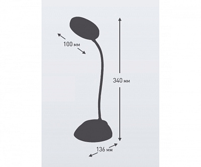 Лампа настольная светодиодная Ultraflash UF-744 С08 серый 6W купить Светодиодные
