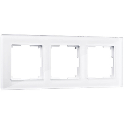 Рамка 3 поста Werkel WL01-Frame-03 белое стекло W0031101 купить Werkel  Рамки
