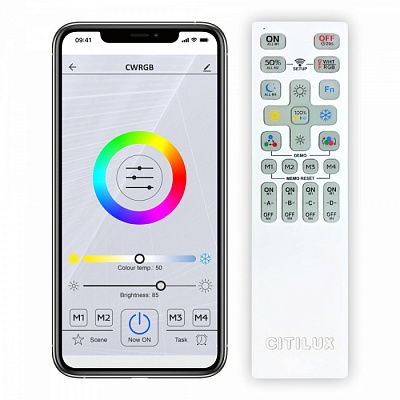 Люстра светодиодная CITILUX CL703A100G Старлайт Хром 115W ПУЛЬТ до 31кв.м купить Светодиодные люстры