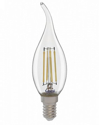Лампа светодиодная свеча на ветру GENERAL 8W 4500K E14 649987 купить Светодиодные