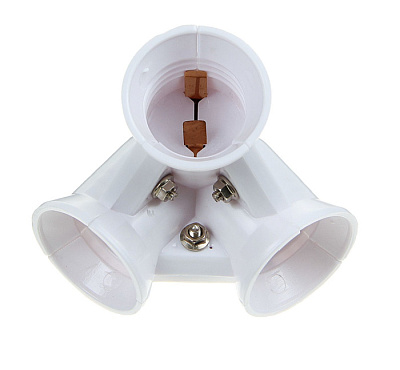 * Патрон переходник E27-3*E27 Ecola черный купить Патроны