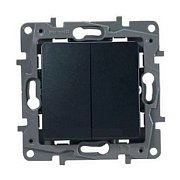 купить Переключатель 2 клавишный Legrand Etika 672612 Антрацит  Legrand Etika