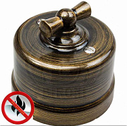 купить Выключатель 1кл Бирони B1-200-25 бронза пластик БИРОНИ пластик