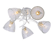 купить Люстра ламповая LINVEL LV 9444/5 Тил белый/серебро E27 60W *5 Ламповые люстры