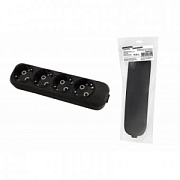 купить Колодка 4гн з/к 16А черная Народная TDM 1806-0429 Удлинители