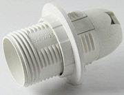 купить Патрон Е14 с прижимным кольцом белый пластик  Патроны