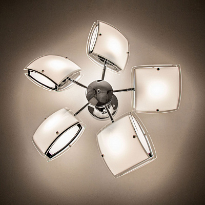Люстра ламповая CITILUX CL161151 Берген Хром E27 5* 75W купить Ламповые люстры