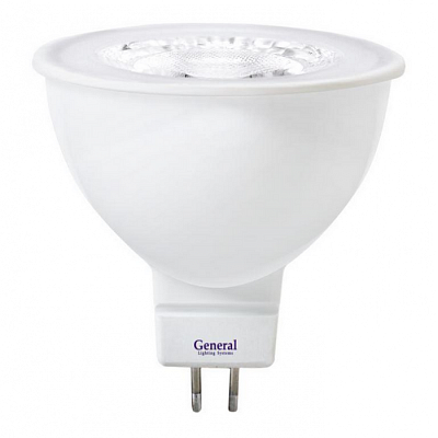 Лампа светодиодная General MR16 GU5.3  8W 6500К диффузор 636300 купить Светодиодные