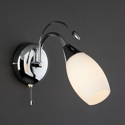 Бра EUROSVET 22080/1 хром Е14 60W с выключателем купить Бра