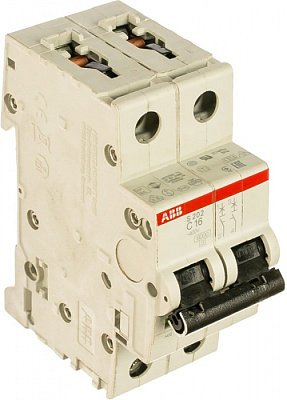 Автоматический выключатель АВВ S202 2Р 16А (С) 6кА купить ABB