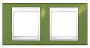 купить Рамка 2 поста Unica Хамелеон Фисташковый Белый MGU6.004.866 Unica Camelion Рамки