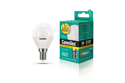 Лампа Camelion LED7-G45/830/E14 шарик  купить Светодиодные