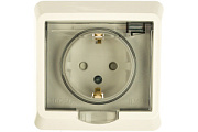 купить Розетка с/з с крышкой и защитными шторками IP44 SE Lexel Этюд PC16-044b Белая Lexel Этюд
